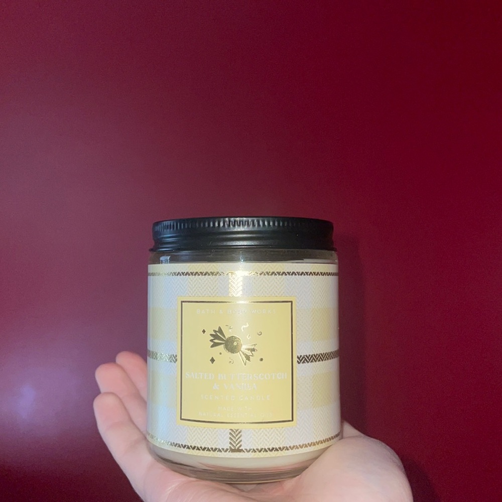 Bath and Body Works Salted Butterscotch and Vanilla Single Wick Candle